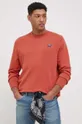 Wrangler - Βαμβακερή μπλούζα πορτοκαλί