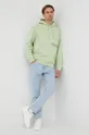 Βαμβακερή μπλούζα Calvin Klein Jeans πράσινο
