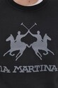 La Martina bluza bawełniana CCMF01 czarny