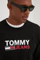 czarny Tommy Jeans bluza bawełniana DM0DM12938BDS.PPYY