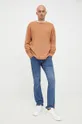 Бавовняна кофта Calvin Klein Jeans коричневий