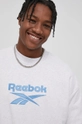 Pamučna dukserica Reebok Classic siva