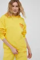 Βαμβακερή μπλούζα Diadora κίτρινο