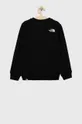 Παιδική βαμβακερή μπλούζα The North Face μαύρο