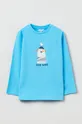 modrá Detská bavlnená košeľa s dlhým rukávom OVS Chlapčenský