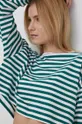tyrkysová Bavlnené tričko s dlhým rukávom Noisy May