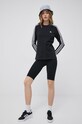 Хлопковый лонгслив adidas HF7261 чёрный AW22