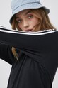 Хлопковый лонгслив adidas чёрный HF7261
