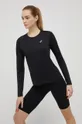 μαύρο Μακρυμάνικο μπλουζάκι για τρέξιμο Asics Core