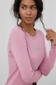 ροζ United Colors of Benetton - Βαμβακερό πουκάμισο με μακριά μανίκια