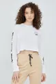 λευκό Βαμβακερή μπλούζα με μακριά μανίκια HUF Γυναικεία