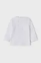 Detská bavlnená košeľa s dlhým rukávom Mayoral biela