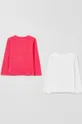 Detská bavlnená košeľa s dlhým rukávom OVS (2-pak) ružová