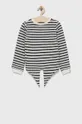 tmavomodrá Detská bavlnená košeľa s dlhým rukávom Tom Tailor Dievčenský