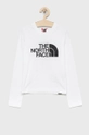 biały The North Face longsleeve bawełniany dziecięcy Dziecięcy