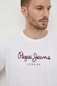 Bavlněné tričko s dlouhým rukávem Pepe Jeans Eggo Long N bílá PM508209.800
