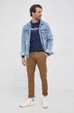 Хлопковый лонгслив Pepe Jeans EGGO LONG N PM508209.595 тёмно-синий SS22