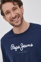 Хлопковый лонгслив Pepe Jeans EGGO LONG N тёмно-синий PM508209.595