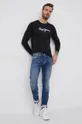 Bavlnené tričko s dlhým rukávom Pepe Jeans Eggo Long čierna