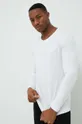 biela Pyžamové tričko s dlhým rukávom BOSS Pánsky