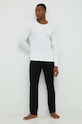 Pyžamové tričko s dlouhým rukávem BOSS 50470144 bílá AW22