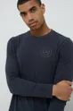 tmavomodrá Bavlnené tričko s dlhým rukávom MICHAEL Michael Kors