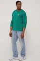 Βαμβακερή μπλούζα με μακριά μανίκια Billabong Billabong X The Simpsons τιρκουάζ