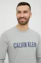 γκρί Βαμβακερή μπλούζα πιτζάμας με μακριά μανίκια Calvin Klein Underwear Ανδρικά