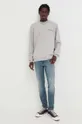 AllSaints longsleeve bawełniany szary