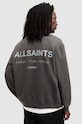 Βαμβακερή μπλούζα με μακριά μανίκια AllSaints γκρί MG049W