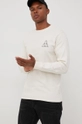 HUF longsleeve bawełniany beżowy