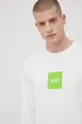 λευκό Βαμβακερή μπλούζα με μακριά μανίκια HUF
