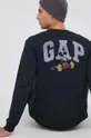 Bavlnené tričko s dlhým rukávom GAP x Disney Unisex