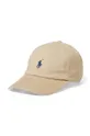бежевый Детская хлопковая шапка Polo Ralph Lauren Для мальчиков