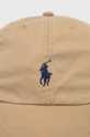 bež Pamučna kapa za djecu Polo Ralph Lauren