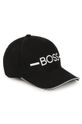 czarny Boss czapka bawełniana dziecięca J21247 Chłopięcy