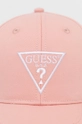 Guess - Βαμβακερό καπέλο ροζ