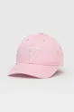 ροζ Guess - Βαμβακερό καπέλο Γυναικεία