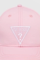 Бавовняна кепка Guess рожевий