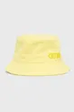 Βαμβακερό καπέλο Guess κίτρινο