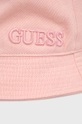 Бавовняний капелюх Guess рожевий