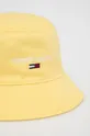 Βαμβακερό καπέλο Tommy Jeans κίτρινο