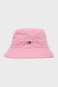 ροζ Βαμβακερό καπέλο Tommy Jeans Γυναικεία