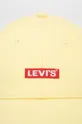 Bavlnená čiapka Levi's žltá