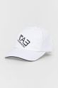 biały EA7 Emporio Armani czapka bawełniana 284952.2R101 Damski