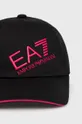 Bavlnená čiapka EA7 Emporio Armani čierna