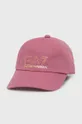 ροζ Βαμβακερό καπέλο EA7 Emporio Armani Γυναικεία