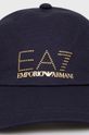 Bavlněná čepice EA7 Emporio Armani námořnická modř