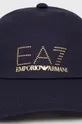 Bavlnená čiapka EA7 Emporio Armani tmavomodrá