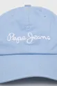 Bavlněná čepice Pepe Jeans Lucia Cap modrá